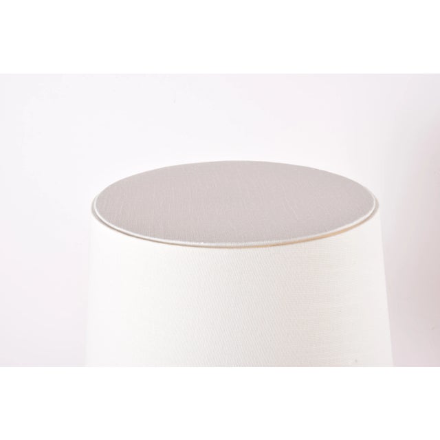 Mid-Century Modern Amber Yellow and Brown Ceramic Table Lamp with Lampshade from Kähler, Denmark, 1960s For Sale - Image 11 of 13