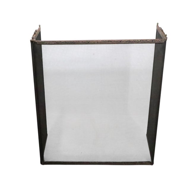Early 20th Century Vintage Folding Fireplace Screen Spark Guard C. 1920/30's For Sale - Image 5 of 12