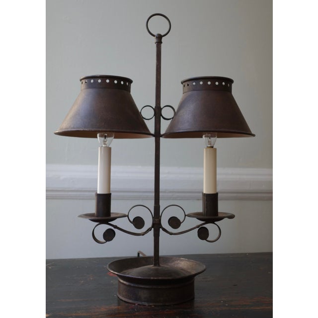 1920s Forged Iron Lamp, Circa 1920's-1930's For Sale - Image 5 of 6