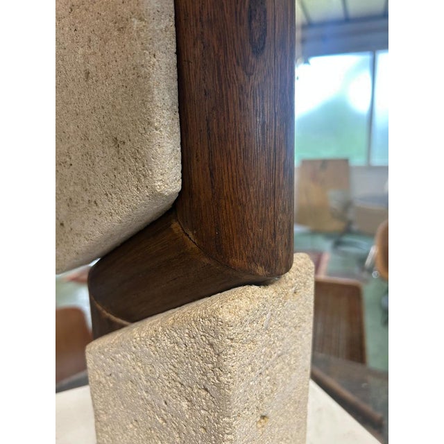 1960s Stone and Wood Lamp by Albert Tormos, 1960s For Sale - Image 5 of 8