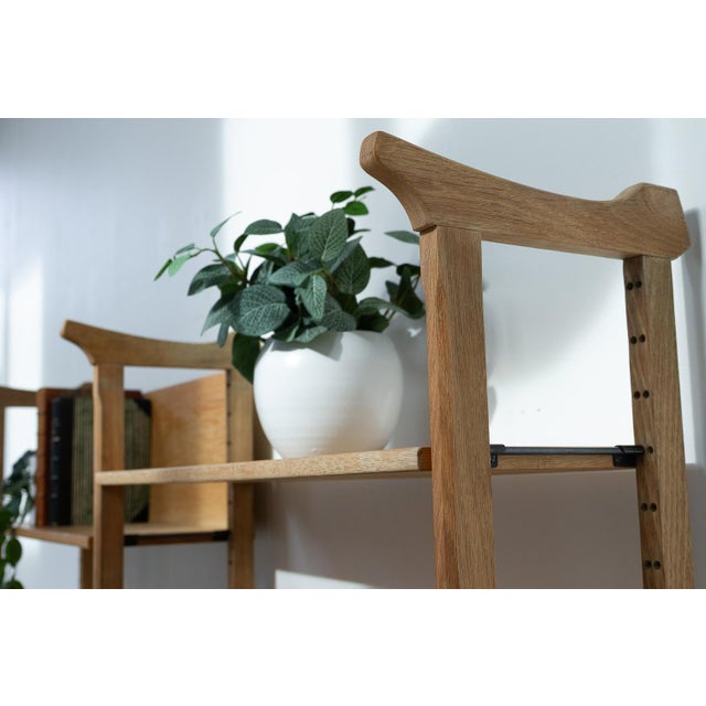 Danish Freestanding Oak Bookcase attributed to Henning Kjærnulf for Nyrup Møbler, 1960s For Sale - Image 17 of 18