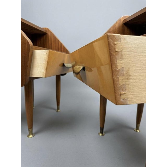 Vintage Italian Nightstands, 1950s, Set of 2 For Sale - Image 4 of 7