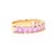 Roshe Jewels Natural 3.45 ct Emerald Cut Pink Sapphire Band Ring 18k Yellow Gold This ring has natural Emerald Cut Pink...