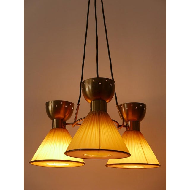 Mid-Century Modern Six-Flamed Pendant Lamp, 1950s For Sale - Image 9 of 18