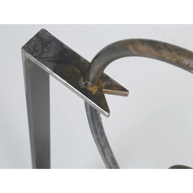 Metal Hand-Forged Steel Fireplace Screen For Sale - Image 7 of 13