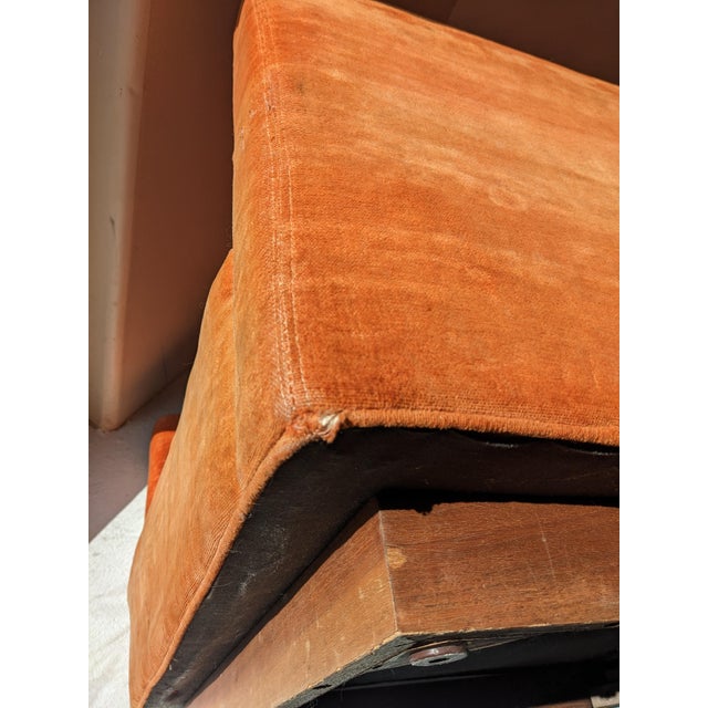 Mid 20th Century Milo Baughman for Thayer Coggin Orange Cube Chair For Sale - Image 12 of 16