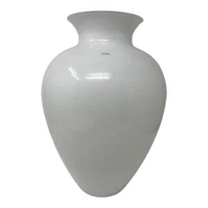 La Buan White Murano Glass Vase by Venini