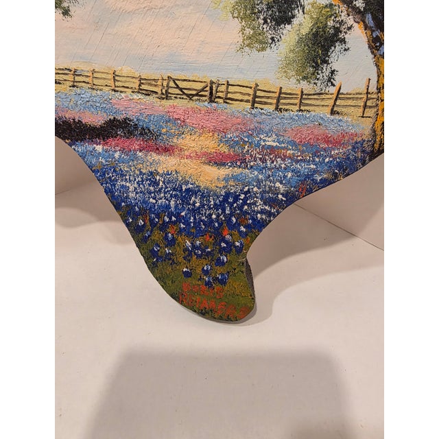 Texas Wildflower Bluebonnet Painting by Doris Pfullmann Reimers For Sale - Image 4 of 7