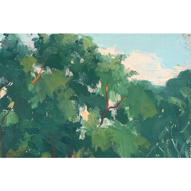 Realism Forest Landscape Oil Painting, Ukrainian Soviet Art, 1966 25-39 For Sale - Image 3 of 6