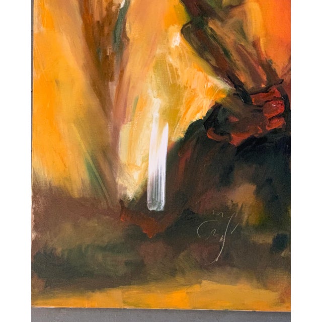 Contemporary Original Abstract Listed Artist István Csizmadia. signed. Unframed. 19.5” x 23.5”