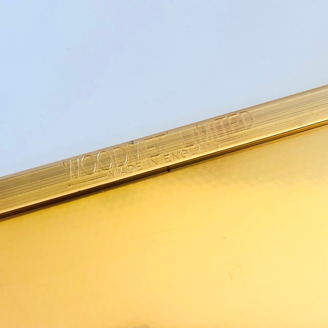Large MCM Gold Aluminum Tray by Woodmet Limited, England For Sale - Image 13 of 14