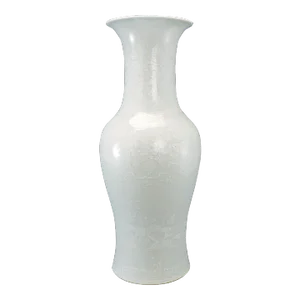 1920s Japanese Bianco Sopra Bianco White Porcelain Vase