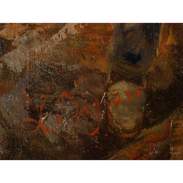 L. Bazzaro, Fishing for Shellfish, 1891, Oil on Canvas For Sale - Image 5 of 11