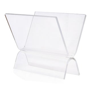 Mid 20th Century Lucite Magazine Holder For Sale