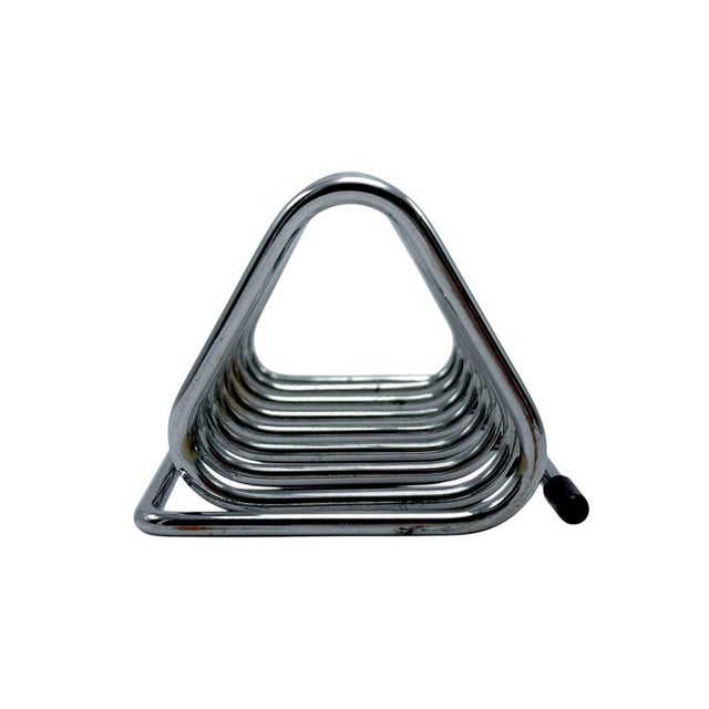 1980s Triangular Tubular Coiled Metal Mail Holder For Sale - Image 4 of 5