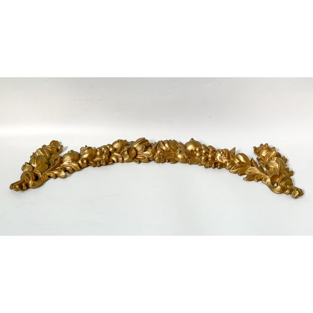 Late 20th Century 20th Century Italian Gold Gilt Resin Fruit Wall Swag For Sale - Image 5 of 10