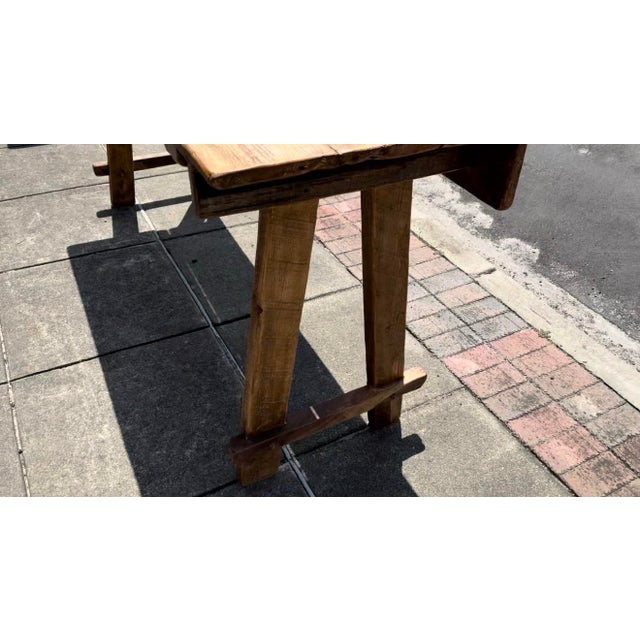 Axel Hjorth Style Rustic Farmhouse Reclaimed Barnwood Console Table - 78” For Sale In Columbia, SC - Image 6 of 6