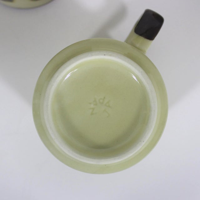 Yellow Vintage Otagiri Japanese Floral Ceramic Coffee Mugs- Set of 4 For Sale - Image 8 of 10
