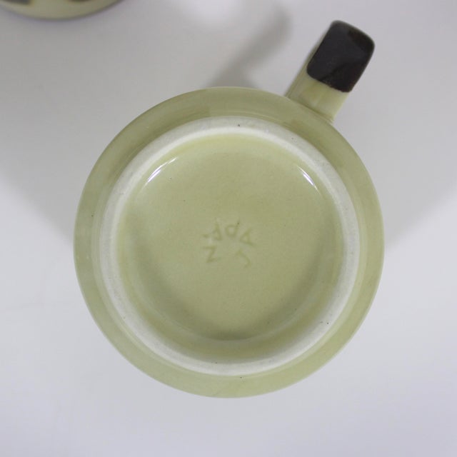 Yellow Vintage Otagiri Japanese Yellow, Pink Floral Ceramic Coffee Mugs- Set of 4 For Sale - Image 8 of 10