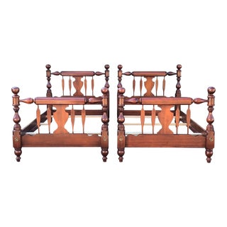 Harden Solid Cherry Twin Beds- a Pair For Sale