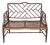 Mid 20th Century Chinese Chippendale Faux Bamboo Bench For Sale