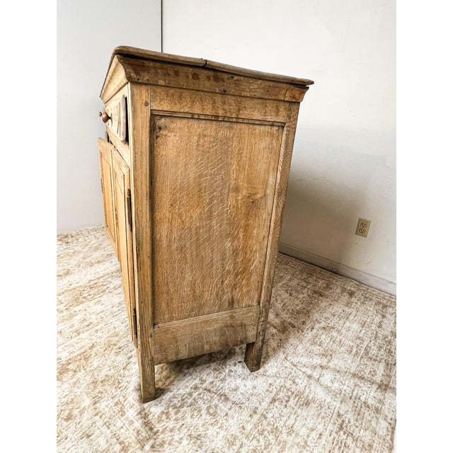 French Provincial 19th Century French Provincial Solid Oak Buffet in Natural Bleached Finish For Sale - Image 3 of 14