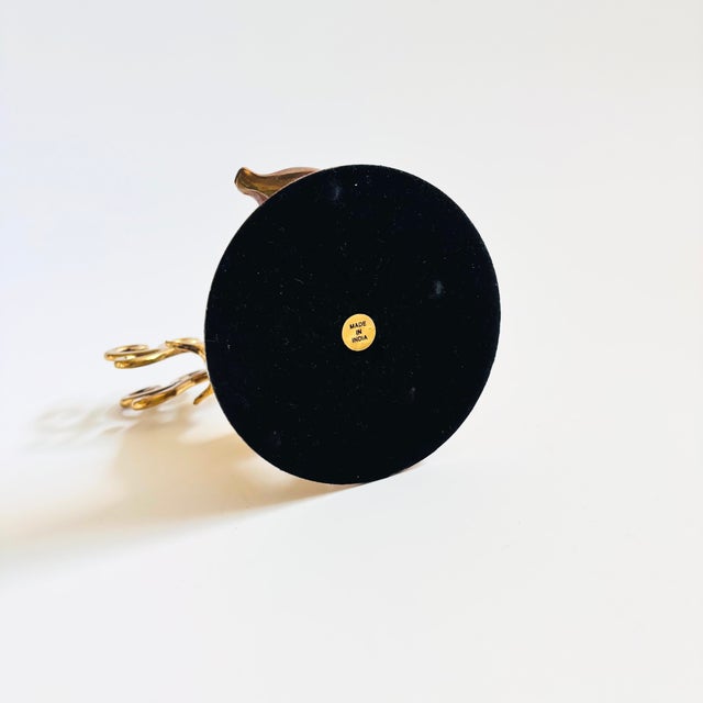 Brass Vintage Brass Deer Candle Holder For Sale - Image 8 of 8