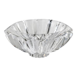 The Stunning 7" Orrefors Zodiac Heavy 4.5 Lbs. Crystal Bowl, Designed by Erika Lagerbielke, Sweden For Sale