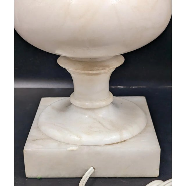 Mid-Century Modern Mid 20th Century Mid-Century Modern Alabaster Lamps - a Pair For Sale - Image 3 of 18