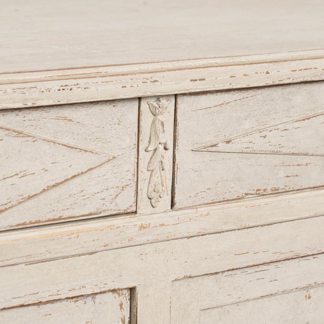 19th Century Swedish Gray Gustavian Sideboard Buffet For Sale - Image 10 of 13