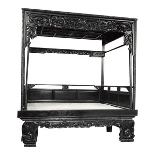 Late 19th Century Asian Style Canopy Bed For Sale