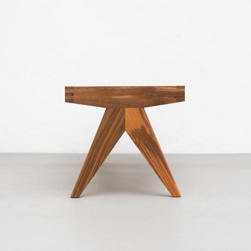 Cassina 057 Civil Bench in Wood and Woven Viennese Cane by Pierre Jeanneret for Cassina For Sale - Image 4 of 18