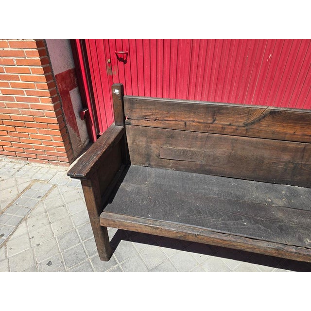 Antique Wooden Bench, 1750s For Sale - Image 3 of 12