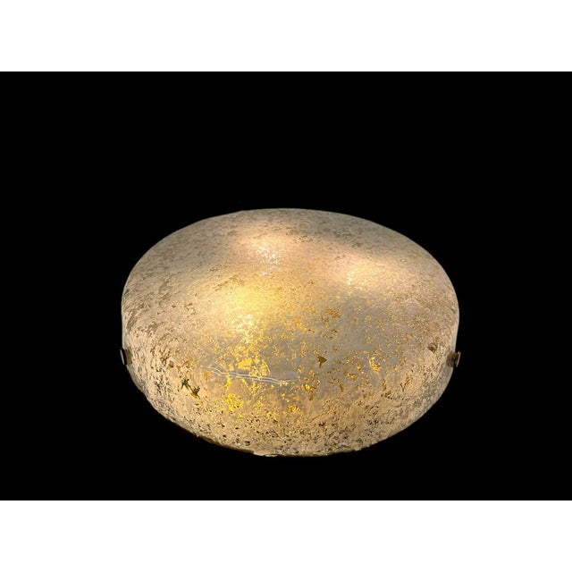 Mid-Century Modern Flush Mount in Ice Glass from Hillebrand, 1960s For Sale - Image 6 of 18