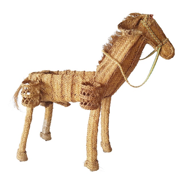 Donkey Plant Stand on Wheels, 1950s For Sale