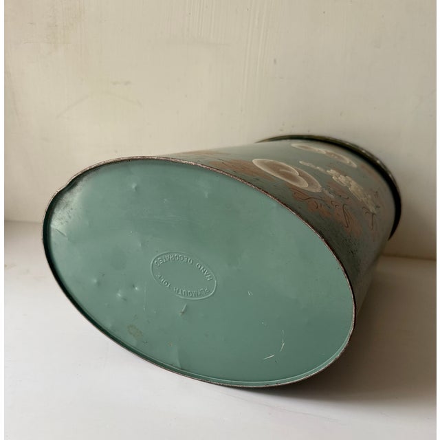 Mid-Century Modern Mid Century Plymouth Toleware Trashcan For Sale - Image 3 of 6