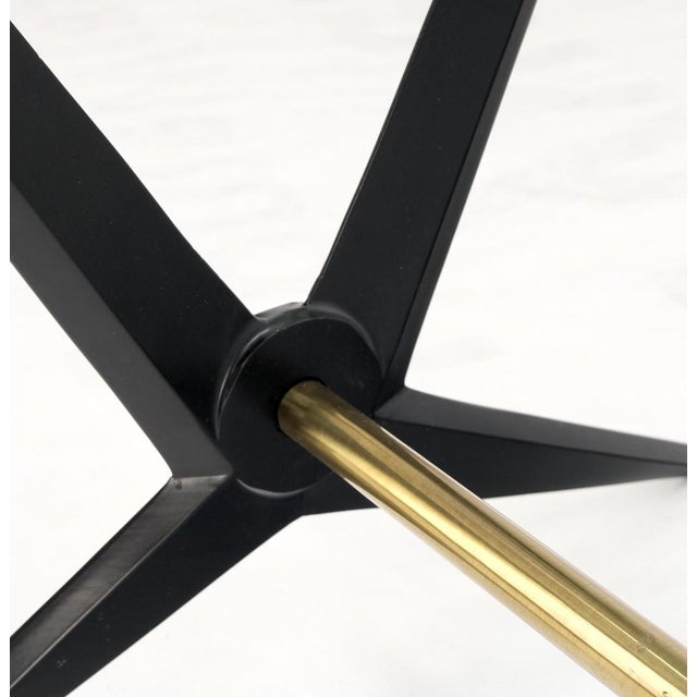 Italian Mid-Century Modern Cast Metal & Brass Base Glass Rectangle Coffee Table For Sale - Image 9 of 14