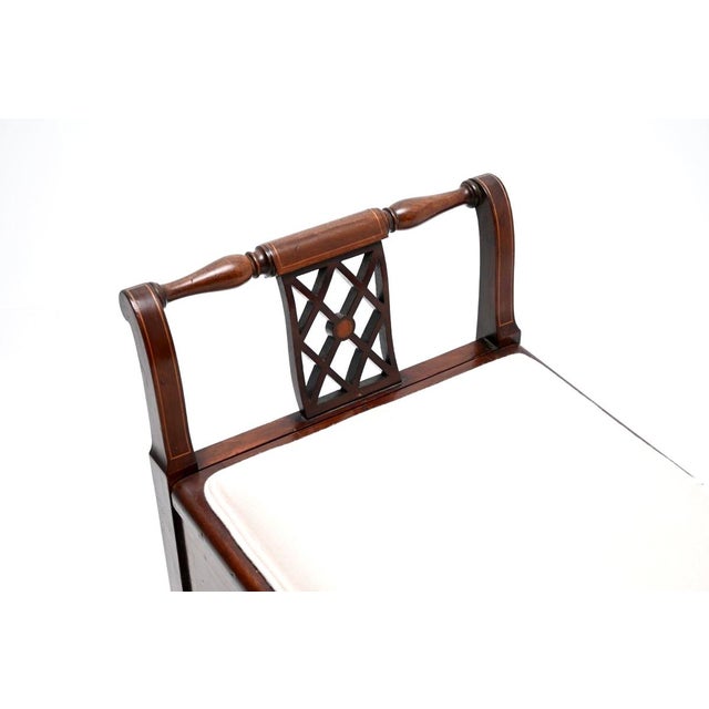 Antique Edwardian Piano Stool, 1900 For Sale - Image 9 of 11