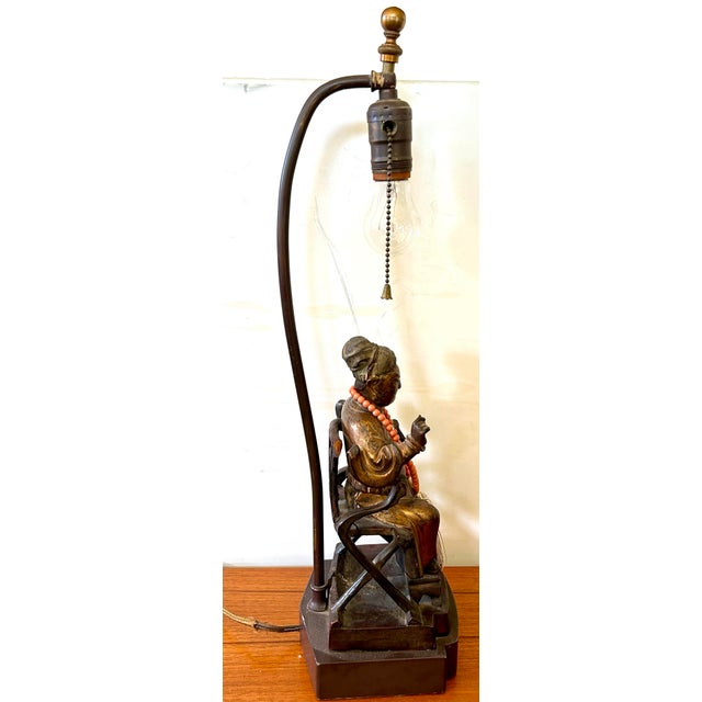 Seated Buddha Table Lamp For Sale - Image 4 of 11