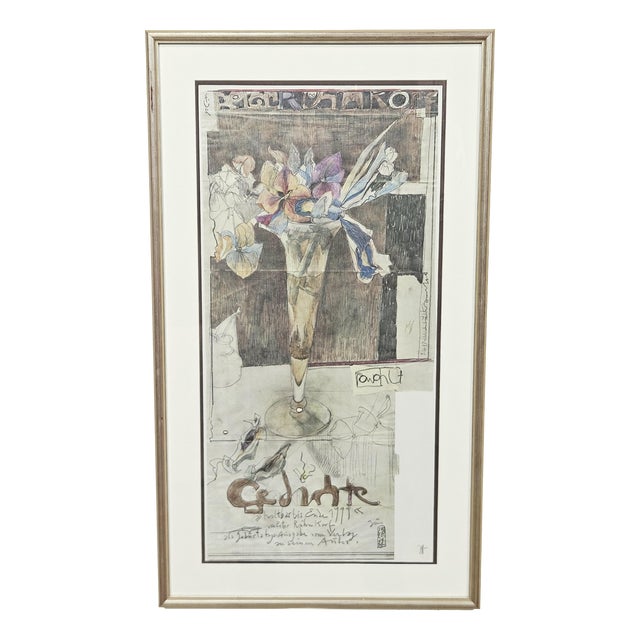 Horst Janssen, Artistic Poster Poems, 1979, Lithograph For Sale