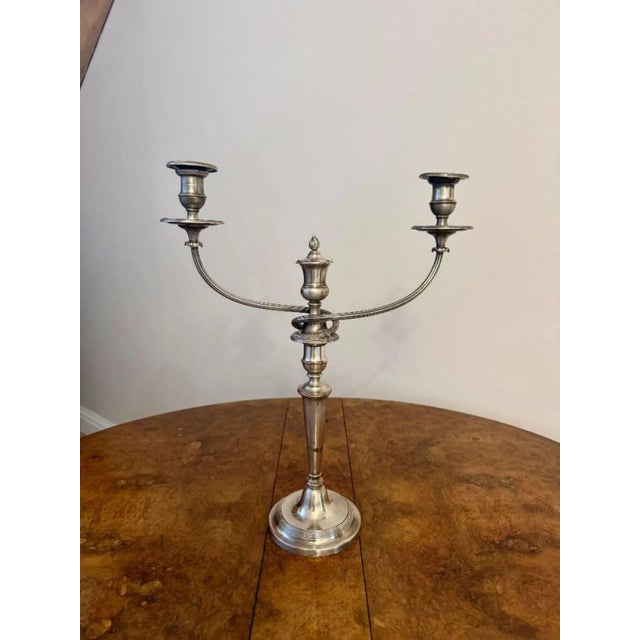 Antique Victorian Silver Plated Candelabras, 1860, Set of 2, in Very Good conditions. Designed before 1890