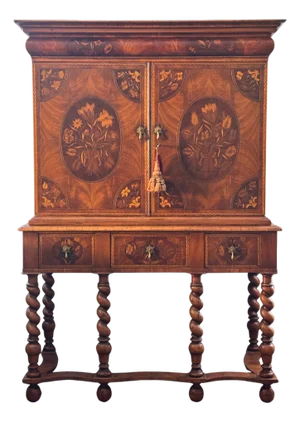 Alfonso Marina Hand Crafted Ebanista Cipriani Cabinet on Stand
