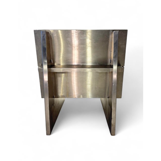 Postmodern Vintage Stainless Steel Chair, 2000 For Sale - Image 3 of 10