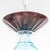 Glass Mid-Century Murano With Tricolor Underside Roundel: Teal, Aubergine, Chartreuse in the Manner of Barovier For Sale - Image 7 of 18