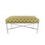 Contemporary Tufted Moss Green Metal Bench For Sale In Houston - Image 6 of 7