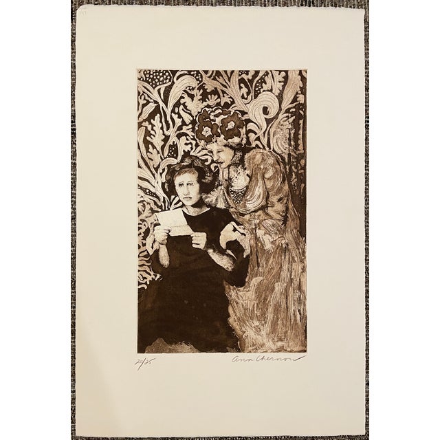 Ann Chernow (born 1936) "Do Nothing Till You Hear From Me" 1995 etching on paper. Pencile signed and numbered 20 9f 25. ....