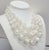 Metal Vintage Signed Hattie Carnegie White/Clear Givre Beaded 3-Strand Necklace For Sale - Image 7 of 10