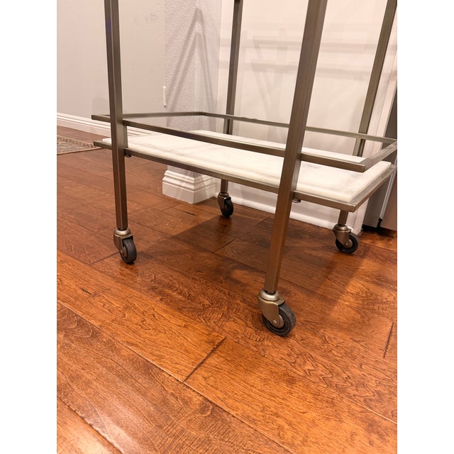 Crate & Barrel Crate & Barrel Renee Bar Cart For Sale - Image 4 of 13