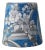 Antique Bue Floral Fabric Chandelier Shade For Sale