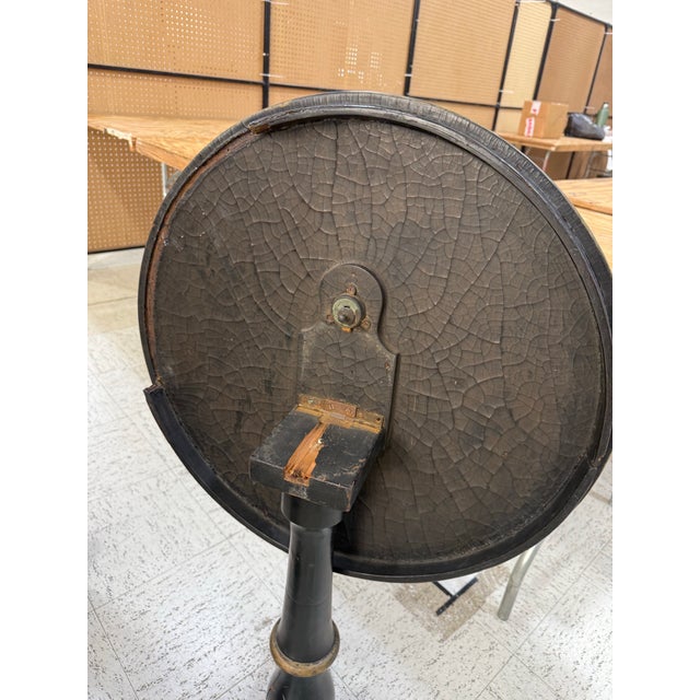 1910s 19th Century French Pedestal Game Table in Mop Wood Napoleon III Period For Sale - Image 5 of 6